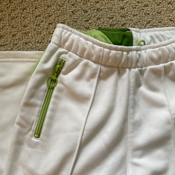 Puma White Track Pants With Green Stripes S - Picture 4 of 6